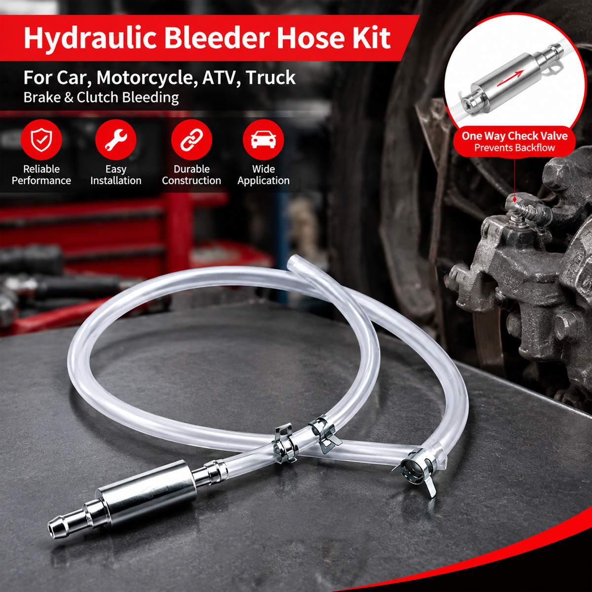 PINMOAP Brake Bleeding Hose Wi - Brake Bleeder Kit review and price